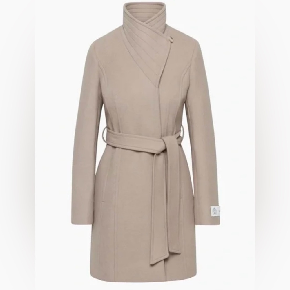 Babaton The Connor Long Coat XS Dovetail Taupe Women’s